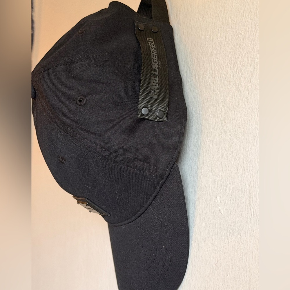 Karl Lagerfeld Black Adjustable Cap - Picture 4 of 6